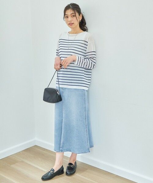 ANY / エニィ ミニ・ひざ丈スカート | フロントスリットデニムスカート | 詳細2