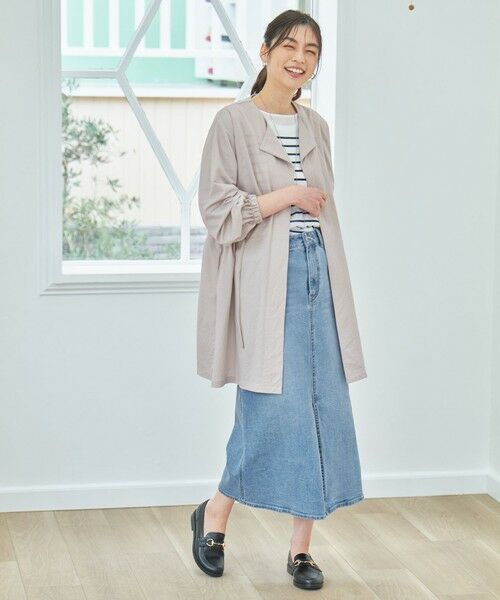 ANY / エニィ ミニ・ひざ丈スカート | フロントスリットデニムスカート | 詳細3