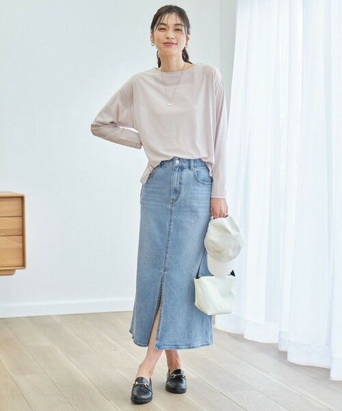 ANY / エニィ ミニ・ひざ丈スカート | フロントスリットデニムスカート | 詳細5