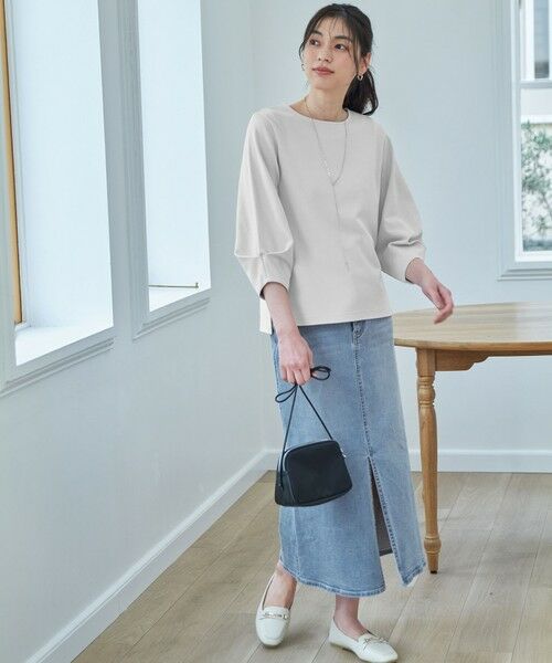 ANY / エニィ ミニ・ひざ丈スカート | フロントスリットデニムスカート | 詳細9