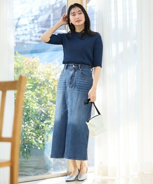 ANY / エニィ ミニ・ひざ丈スカート | フロントスリットデニムスカート | 詳細27