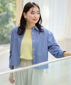 ANY / エニィ シャツ・ブラウス | 【洗濯機可】ストライプドロストシャツ