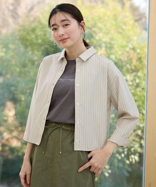 ANY / エニィ シャツ・ブラウス | 【洗濯機可】ストライプドロストシャツ | 詳細1