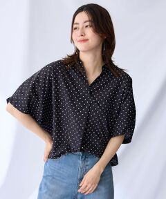 ANY / エニィ シャツ・ブラウス | 【新色追加/洗濯機可/接触冷感/UVケア】スキッパーネック袖タックブラウス