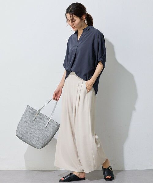 ANY / エニィ シャツ・ブラウス | 【新色追加】スキッパーネック袖タックブラウス | 詳細8