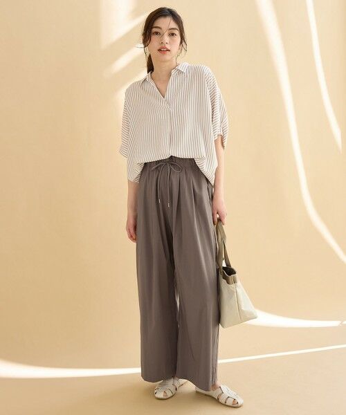 ANY / エニィ シャツ・ブラウス | 【新色追加】スキッパーネック袖タックブラウス | 詳細19