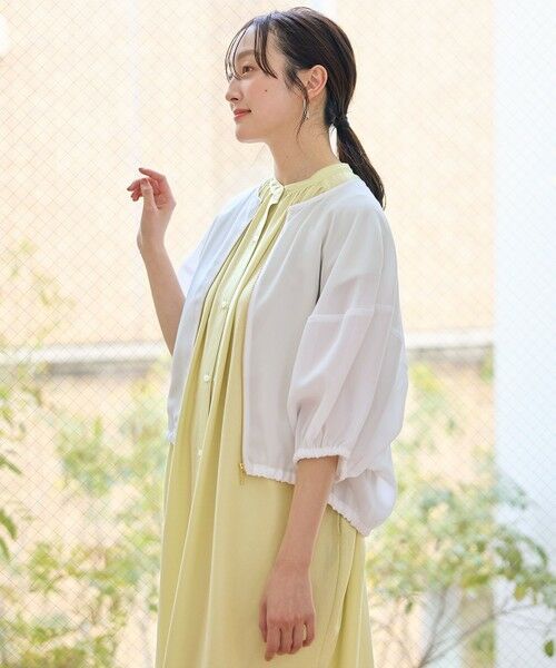 ANY/エニィ 【洗濯機可】シアーランタンスリーブブルゾン オフ F ANY/エニィ 【洗濯機可】シアーランタンスリーブブルゾン オフ F