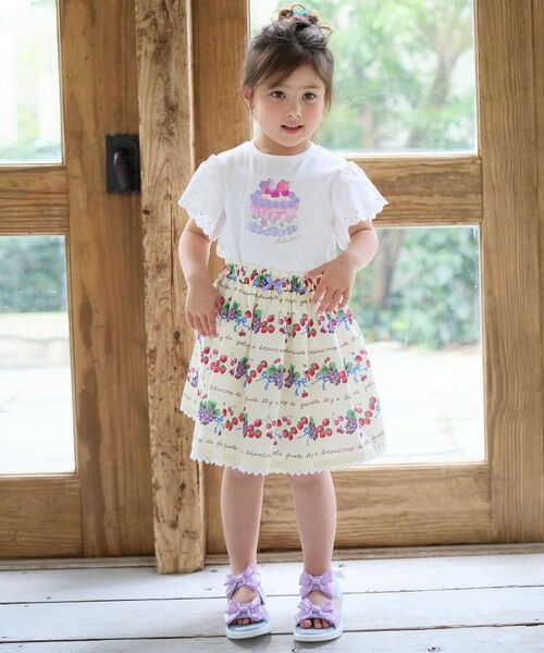 ANY / エニィ カットソー | 袖レース ケーキプリント Tシャツ | 詳細2