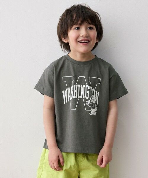any FAM/エニィファム ロゴプリント 半袖Tシャツ チャコール 130 any FAM/エニィファム ロゴプリント 半袖Tシャツ チャコール 130