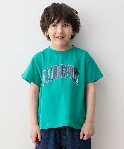 any FAM/エニィファム ロゴプリント 半袖Tシャツ グリーン 130 any FAM/エニィファム ロゴプリント 半袖Tシャツ グリーン 130