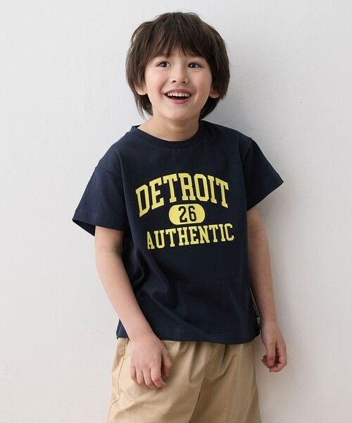 any FAM/エニィファム ロゴプリント 半袖Tシャツ ネイビー 120 any FAM/エニィファム ロゴプリント 半袖Tシャツ ネイビー 120
