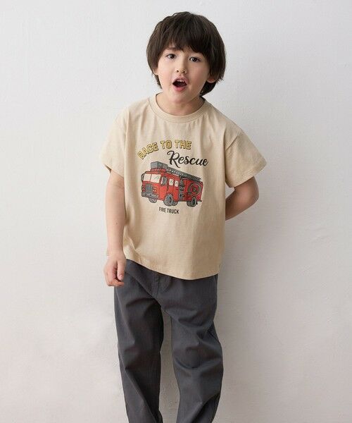 車プリント 半袖Tシャツ （カットソー）｜any FAM