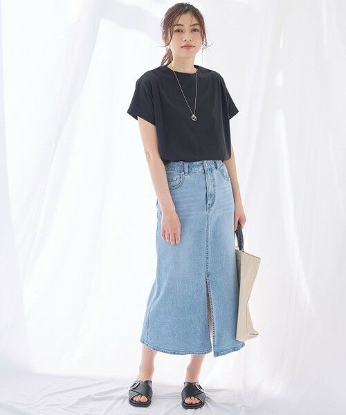 ANY / エニィ カットソー | 【新色追加/洗濯機可/接触冷感/UVケア】エニィファンクションフレンチスリーブTシャツ | 詳細3