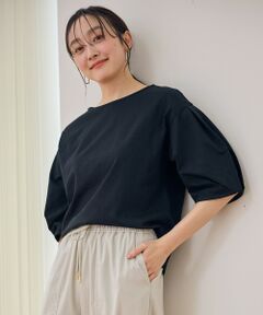 ANY / エニィ カットソー | 【洗濯機可/接触冷感/UVケア】タックスリーブカットソー