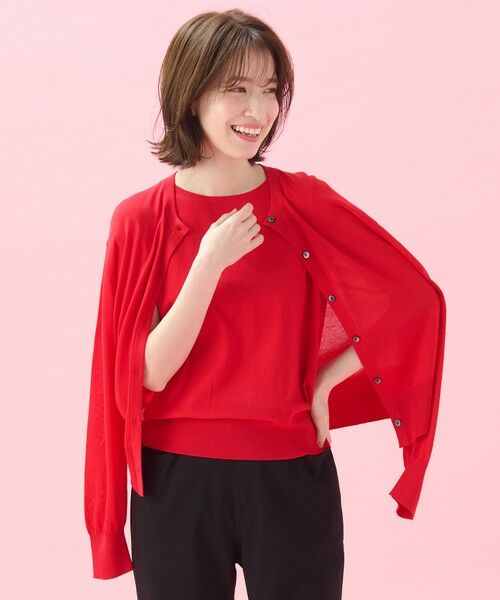 ANY / エニィ ニット・セーター | 【2SET】ニットツインセット（ノースリーブニット＋カーディガン） | 詳細7