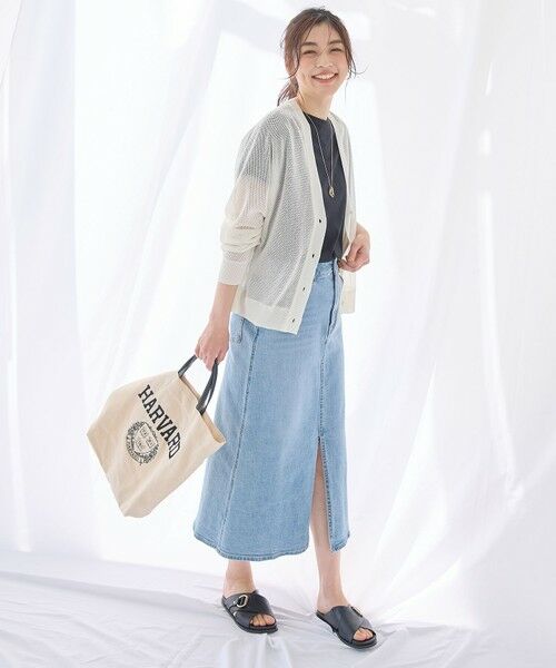 ANY / エニィ カーディガン・ボレロ | メッシュＶネックニットカーディガン | 詳細3