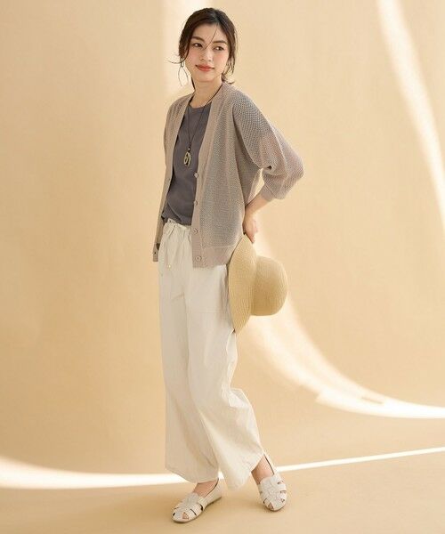 ANY / エニィ カーディガン・ボレロ | メッシュＶネックニットカーディガン | 詳細10