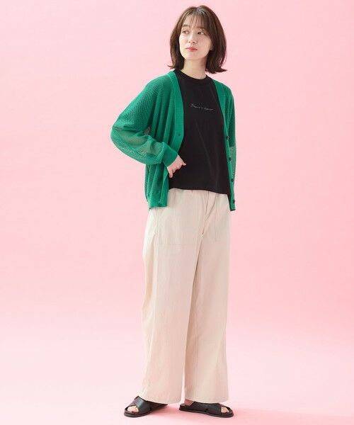 ANY / エニィ カーディガン・ボレロ | メッシュＶネックニットカーディガン | 詳細13