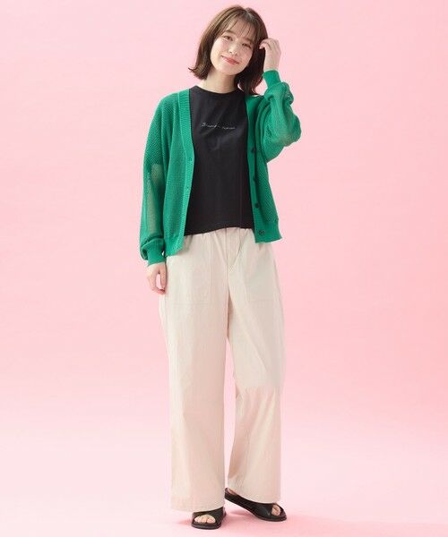 ANY / エニィ カーディガン・ボレロ | メッシュＶネックニットカーディガン | 詳細15