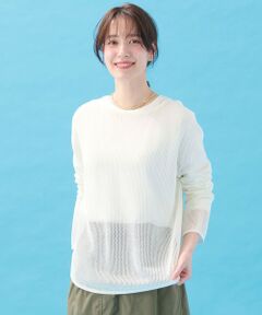 ANY / エニィ ニット・セーター | 【アンチピリング】メッシュニットプルオーバー