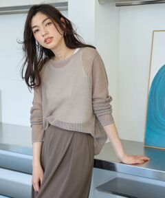 ANY / エニィ ニット・セーター | 【アンチピリング】メッシュニットプルオーバー