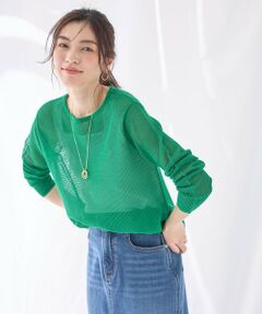 ANY / エニィ ニット・セーター | 【アンチピリング】メッシュニットプルオーバー