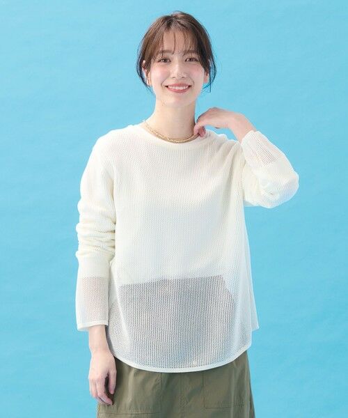 ANY / エニィ ニット・セーター | 【アンチピリング】メッシュニットプルオーバー | 詳細2