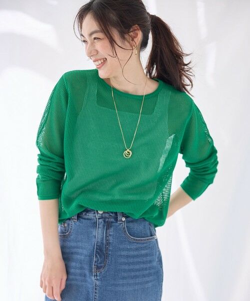 ANY / エニィ ニット・セーター | 【アンチピリング】メッシュニットプルオーバー | 詳細19