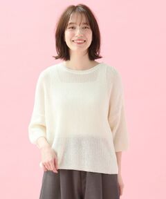 ANY / エニィ ニット・セーター | 【洗濯機可/アンチピリング】ギマハーフスリーブニット