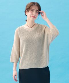 ANY / エニィ ニット・セーター | 【洗濯機可/アンチピリング】ギマハーフスリーブニット