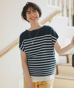 ANY / エニィ ニット・セーター | 【新色追加/14色展開/洗濯機可/UVカット】アクリルガーターフレンチスリーブニット