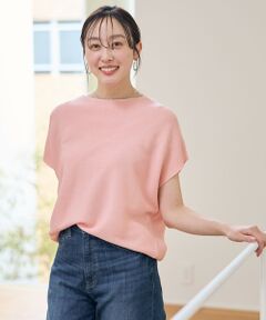 ANY / エニィ ニット・セーター | 【新色追加/14色展開/洗濯機可/UVカット】アクリルガーターフレンチスリーブニット