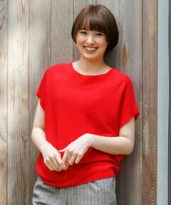 ANY / エニィ ニット・セーター | 【新色追加/14色展開/洗濯機可/UVカット】アクリルガーターフレンチスリーブニット