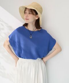 ANY / エニィ ニット・セーター | 【新色追加/14色展開/洗濯機可/UVカット】アクリルガーターフレンチスリーブニット