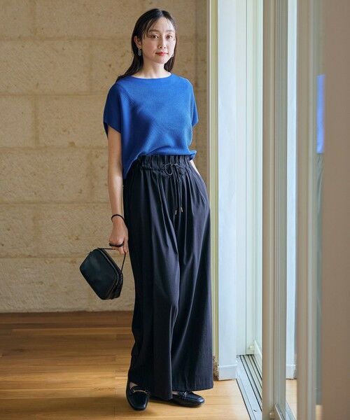 ANY / エニィ ニット・セーター | 【新色追加/14色展開/洗濯機可/UVカット】アクリルガーターフレンチスリーブニット | 詳細9