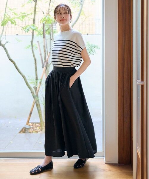 ANY / エニィ ニット・セーター | 【新色追加/14色展開/洗濯機可/UVカット】アクリルガーターフレンチスリーブニット | 詳細18