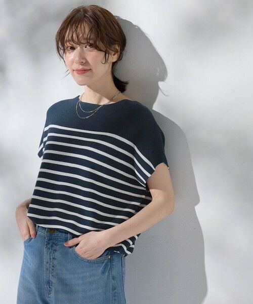 ANY / エニィ ニット・セーター | 【新色追加/14色展開/洗濯機可/UVカット】アクリルガーターフレンチスリーブニット | 詳細23