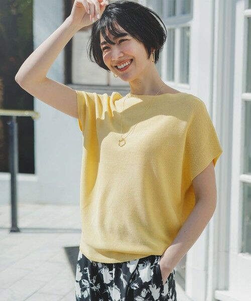 ANY / エニィ ニット・セーター | 【新色追加/14色展開/洗濯機可/UVカット】アクリルガーターフレンチスリーブニット | 詳細26