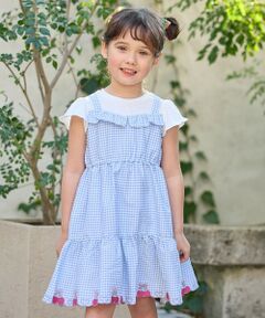 ANY / エニィ ロング・マキシ丈ワンピース | ギンガム ドッキングワンピース