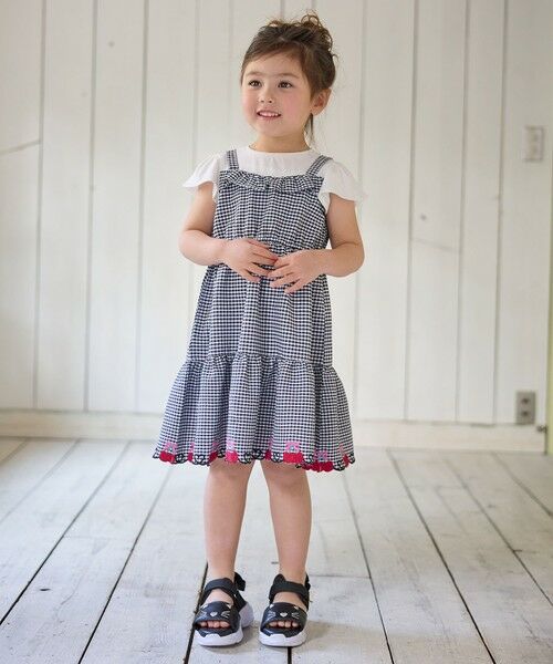 ANY / エニィ ロング・マキシ丈ワンピース | ギンガム ドッキングワンピース | 詳細5