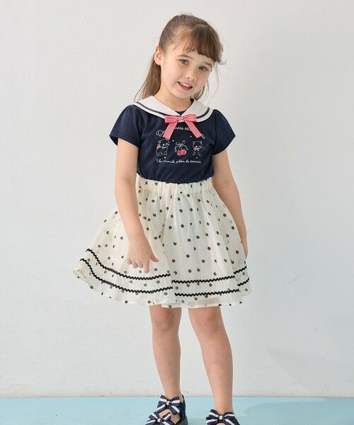 ANY / エニィ ミニ・ひざ丈スカート | ネコ×ドット スカート | 詳細2