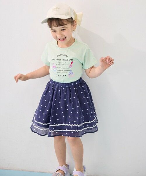 ANY / エニィ ミニ・ひざ丈スカート | ネコ×ドット スカート | 詳細18