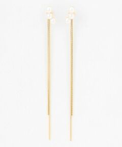 ANY / エニィ ピアス・イヤリング | 【WEB限定】ロングチェーンパールピアス（両耳用）