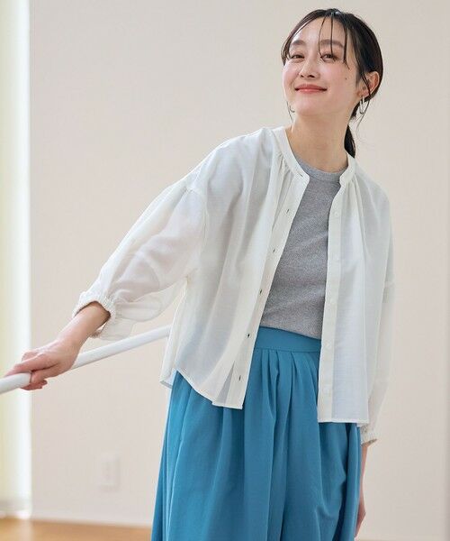 ANY / エニィ シャツ・ブラウス | 【洗濯機可】シアーテックリネンギャザーブラウス | 詳細2