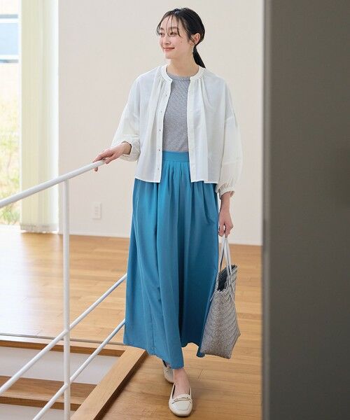 ANY / エニィ シャツ・ブラウス | 【洗濯機可】シアーテックリネンギャザーブラウス | 詳細5