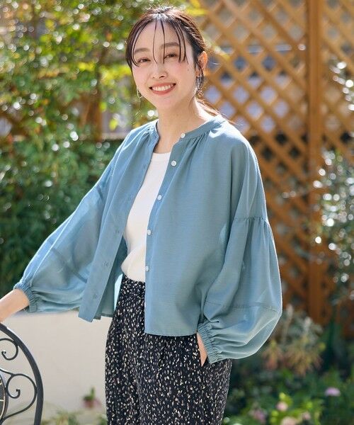 ANY / エニィ シャツ・ブラウス | 【洗濯機可】シアーテックリネンギャザーブラウス | 詳細7