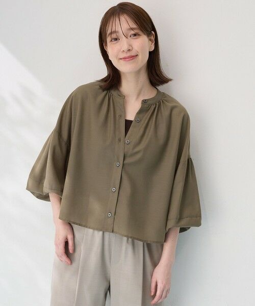 ANY / エニィ シャツ・ブラウス | 【洗濯機可】シアーテックリネンギャザーブラウス | 詳細21