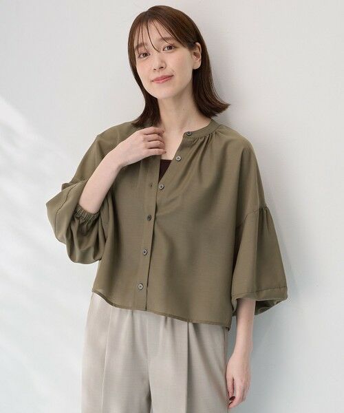 ANY / エニィ シャツ・ブラウス | 【洗濯機可】シアーテックリネンギャザーブラウス | 詳細23