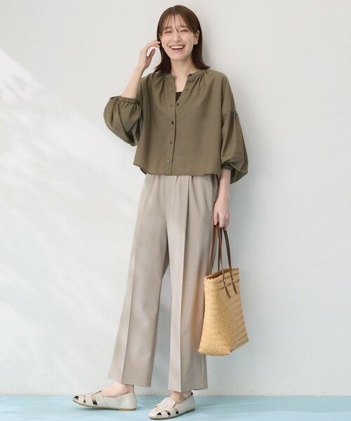 ANY / エニィ シャツ・ブラウス | 【洗濯機可】シアーテックリネンギャザーブラウス | 詳細24