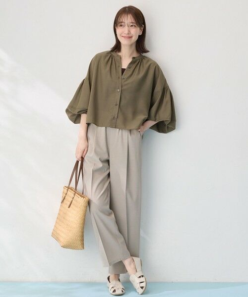 ANY / エニィ シャツ・ブラウス | 【洗濯機可】シアーテックリネンギャザーブラウス | 詳細25